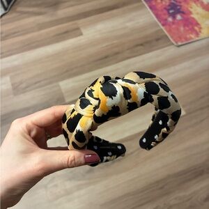 Lele Sadoughi Leopard Print Knotted Headband